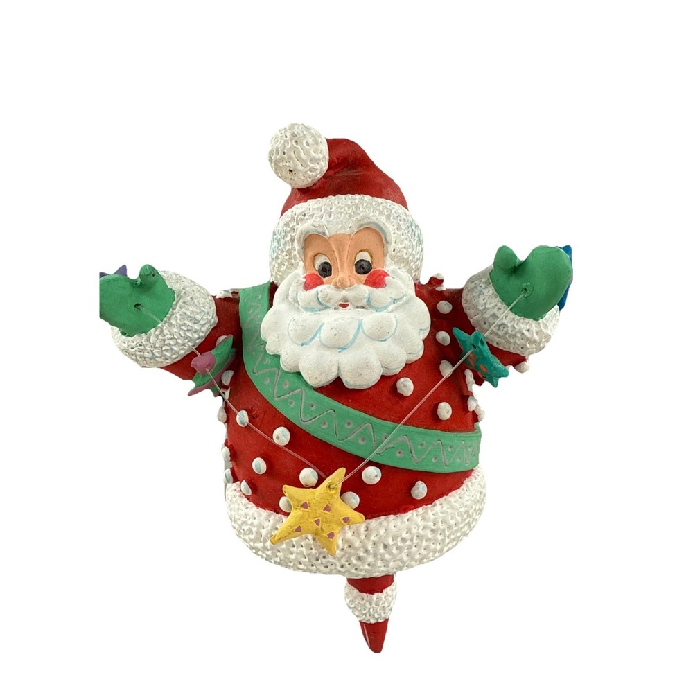 Dept  56 Christmas Ornament Large 6"‎ Polka Dot Santa #1520